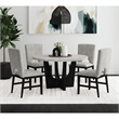 Picket House Furnishings Salem 5PC Standard Height Round Dining Set in Black
