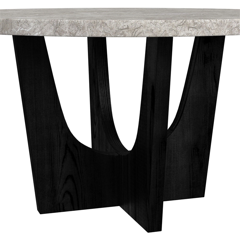 Picket House Furnishings Salem 5PC Standard Height Round Dining Set in Black