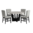 Picket House Furnishings Salem 5PC Standard Height Round Dining Set in Black