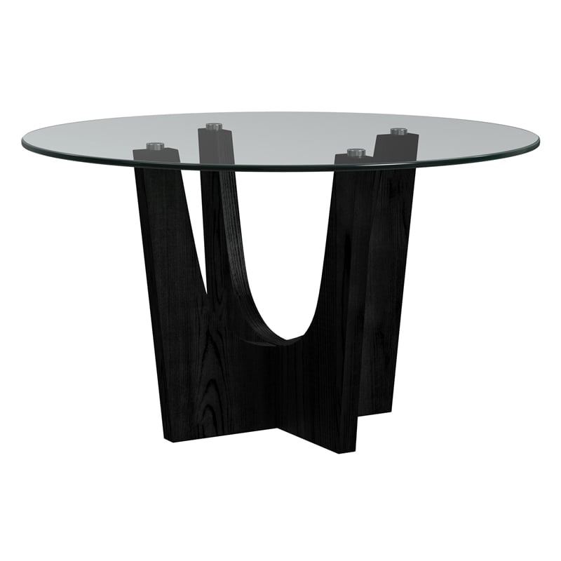 Picket House Furnishings Salem 5PC Counter Height Round Dining Set in Black