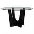Picket House Furnishings Salem 5PC Counter Height Round Dining Set in Black
