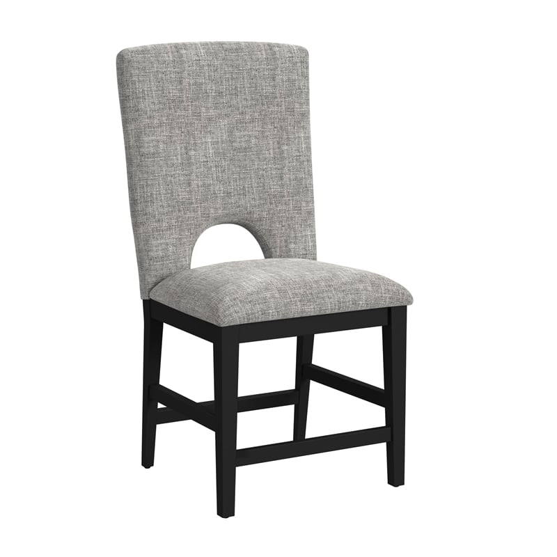 Picket House Furnishings Salem 5PC Counter Height Round Dining Set in Black