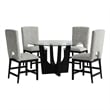 Picket House Furnishings Salem 5PC Counter Height Round Dining Set in Black