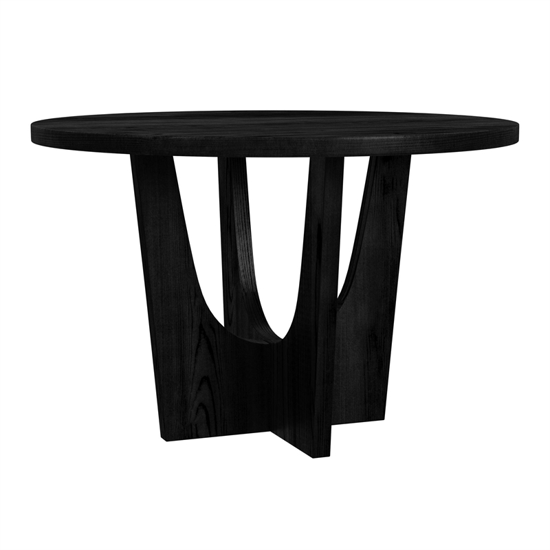 Picket House Furnishings Salem 5PC Counter Height Round Dining Set in Black