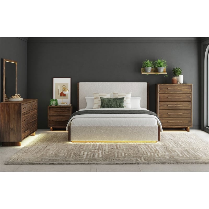 Picket House Furnishings Perth Queen 3PC Bedroom Set with Boucle Beige & Brown