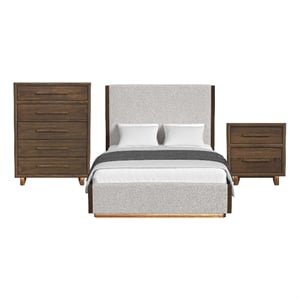 Picket House Furnishings Perth Queen 3PC Bedroom Set with Boucle Beige & Brown