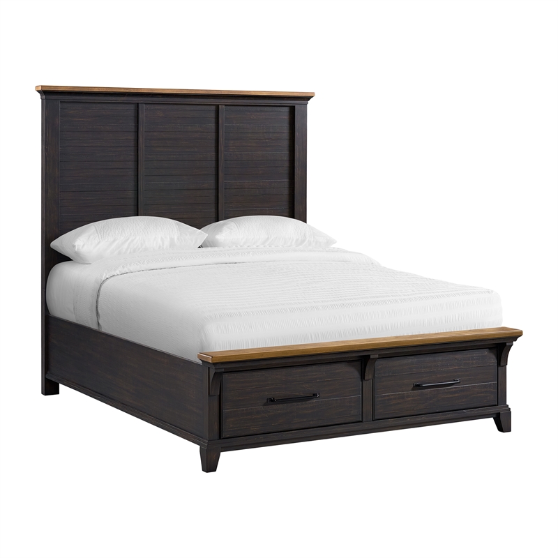 Picket House Furnishings Johnshaven Queen Storage 5PC Bedroom Set in Espresso
