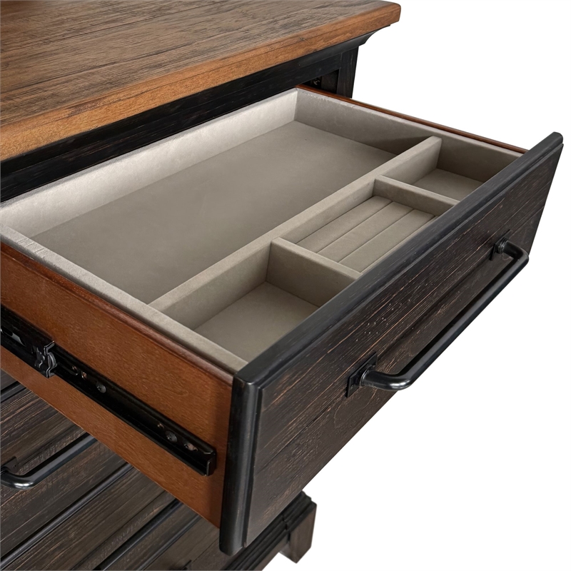 Picket House Furnishings Johnshaven King Storage 5PC Bedroom Set in Espresso