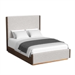 Picket House Furnishings Perth Queen 5PC Bedroom Set w/ Boucle Beige/LED Brown
