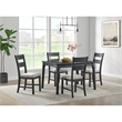 Picket House Furnishings Mendoza 5PC Dining Set with Table and 4 Chairs in Black