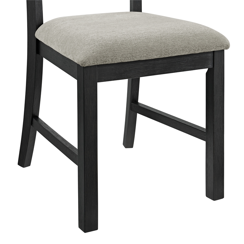 Picket House Furnishings Mendoza 5PC Dining Set with Table and 4 Chairs in Black