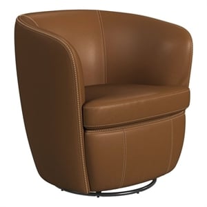 Picket House Furnishings Zenith Swivel Chair in Pebble Tan