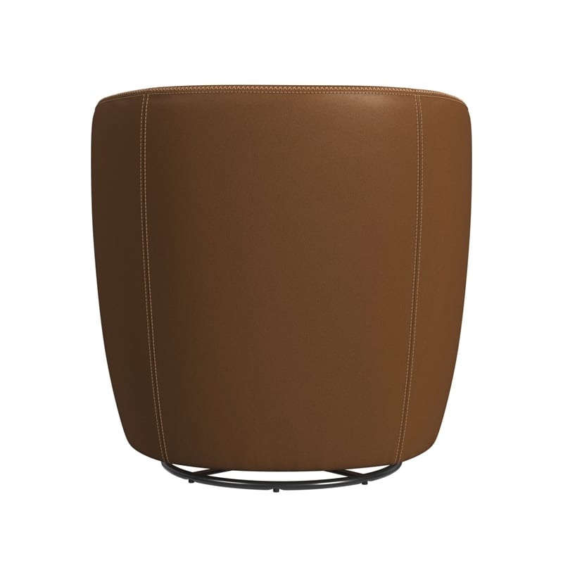 Picket House Furnishings Zenith Swivel Chair in Pebble Tan