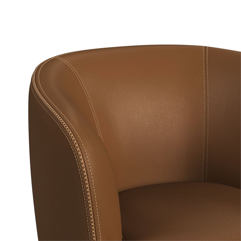 Picket House Furnishings Zenith Swivel Chair in Pebble Tan