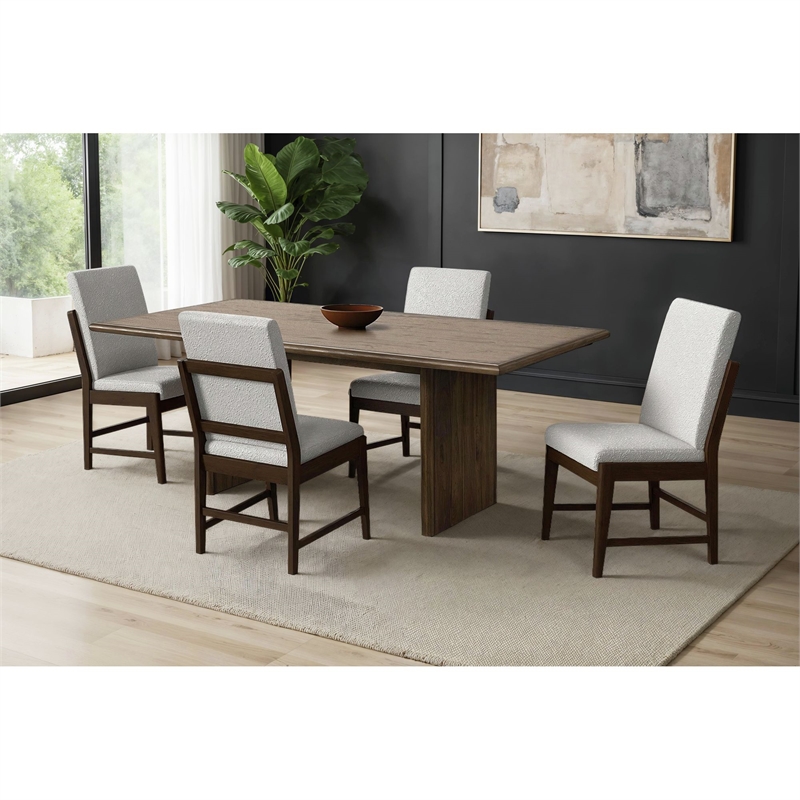 Picket House Furnishings Perth 5PC Standard Height Dining Set in Brown
