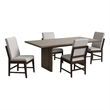 Picket House Furnishings Perth 5PC Standard Height Dining Set in Brown