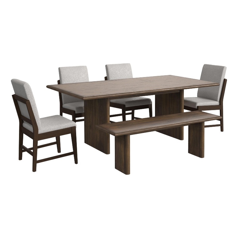 Picket House Furnishings Perth 6PC Standard Height Dining Set in Brown