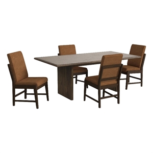 Picket House Furnishings Perth 5PC Standard Height Dining Set in Brown