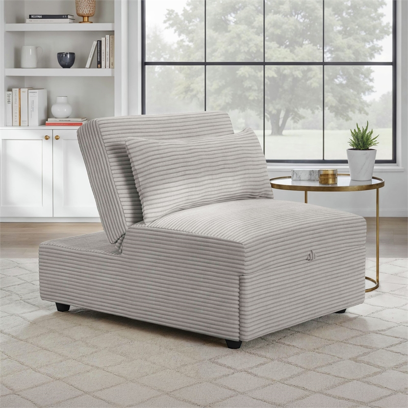 Picket House Furnishings Charon Chair with kidney pillow in Coronado Grey