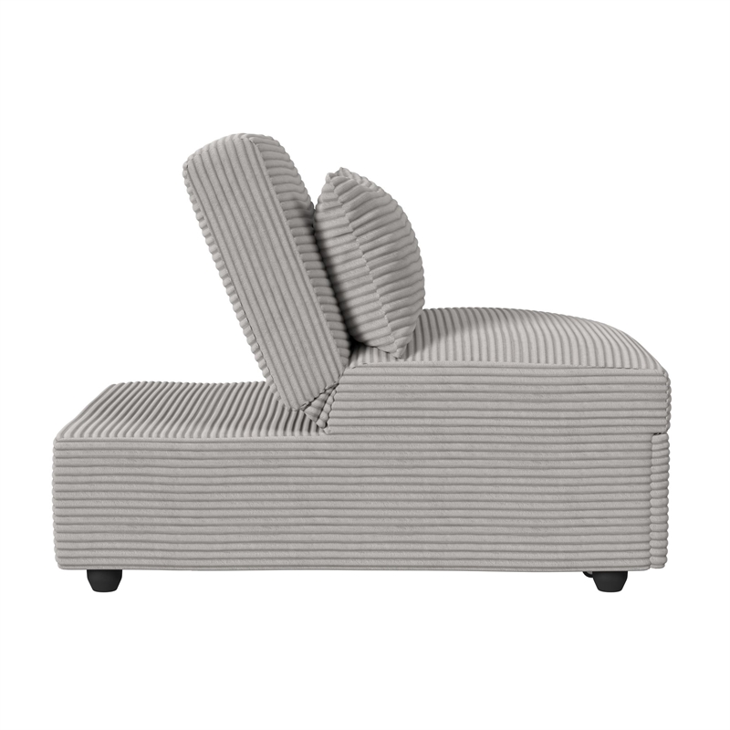 Picket House Furnishings Charon Chair with kidney pillow in Coronado Grey