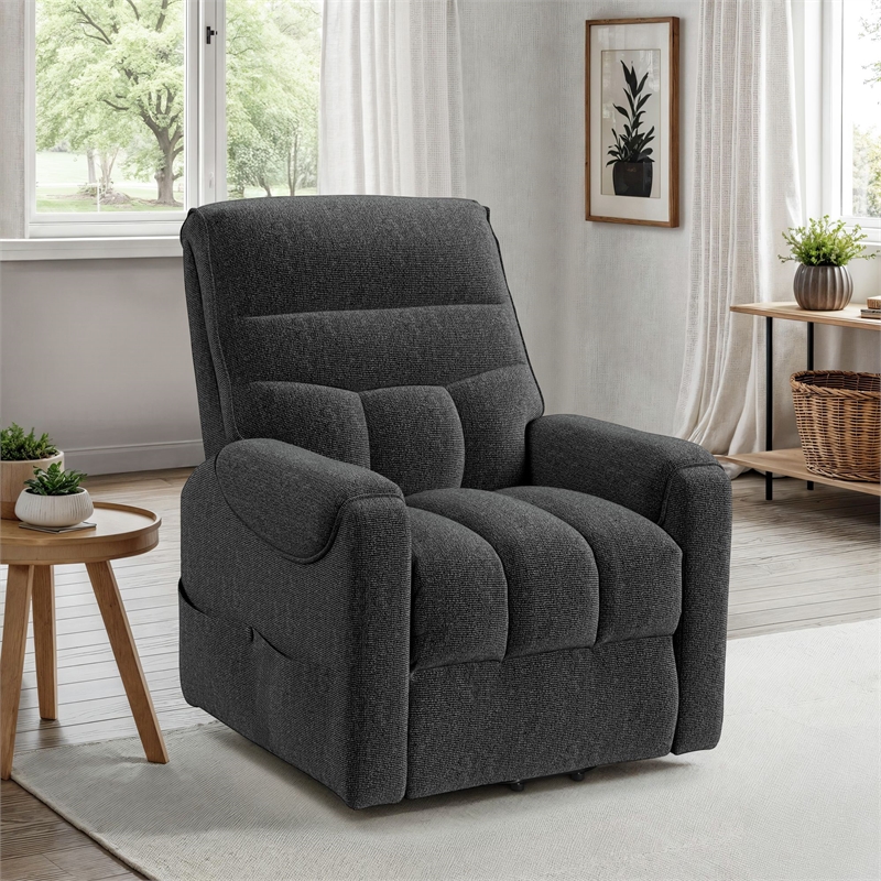 Picket House Furnishings Parker Power Lift Chair in Sahara Black