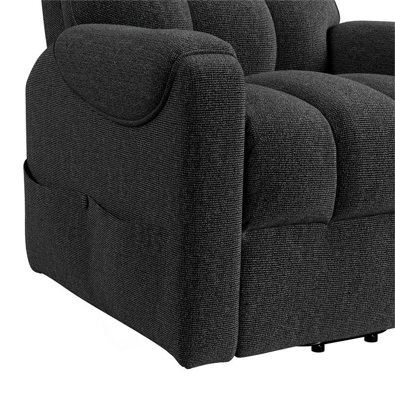 Picket House Furnishings Parker Power Lift Chair in Sahara Black
