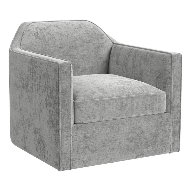 Picket House Furnishings Aaron Swivel Chair in Beamer Cement