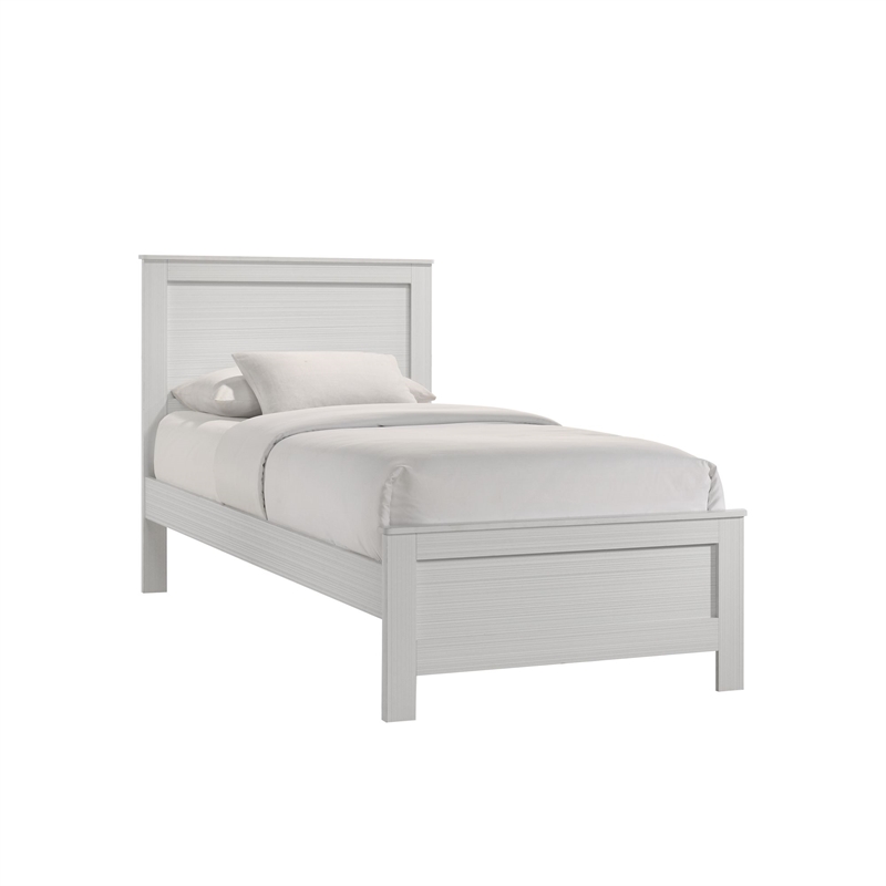 Picket House Furnishings Santino Twin Panel 5PC Bedroom Set in White