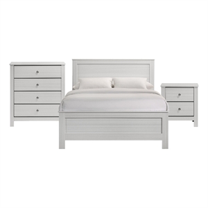 Picket House Furnishings Santino Full Panel 3PC Bedroom Set in White