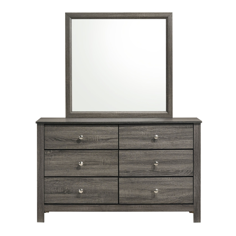 Picket House Furnishings Santino Dresser and Mirror Set in Grey