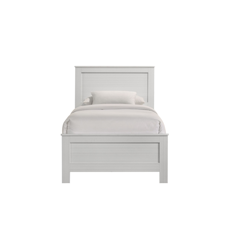 Picket House Furnishings Santino Twin Panel Bed in White