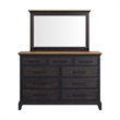 Picket House Furnishings Johnshaven Dresser and Mirror Set in Espresso & Brown