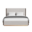 Picket House Furnishings Perth King UPH Bed with Boucle Beige and LED in Brown