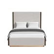 Picket House Furnishings Perth Queen UPH Bed with Boucle Beige and LED in Brown