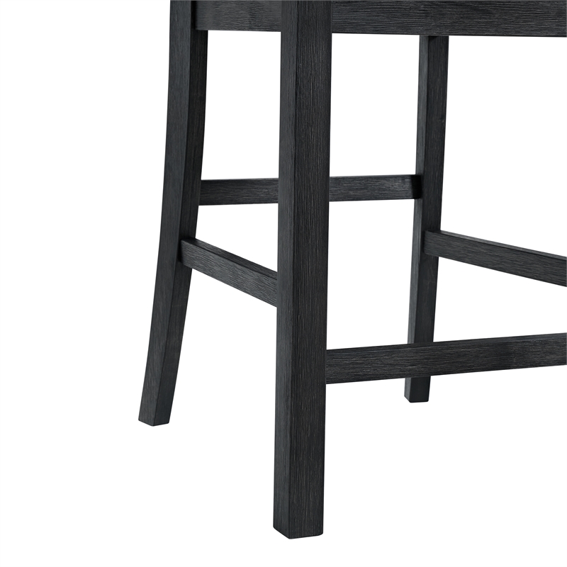 Picket House Furnishings Mendoza 5PC Counter Set w/ Table and 4 Chairs in Black