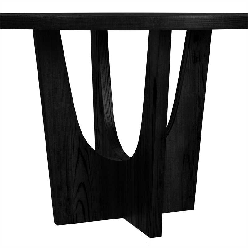 Picket House Furnishings Salem Round Counter Table with Black Wood Top in Black