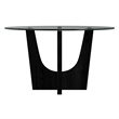 Picket House Furnishings Salem Round Counter Table with Glass Top in Black