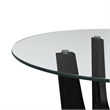 Picket House Furnishings Salem Round Counter Table with Glass Top in Black