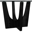 Picket House Furnishings Salem Round Counter Table with Glass Top in Black