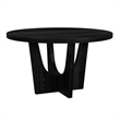 Picket House Furnishings Salem Round Dining Table with Black Wood Top in Black