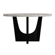Picket House Furnishings Salem Round Dining Table w/ Grey Faux Marble - Black
