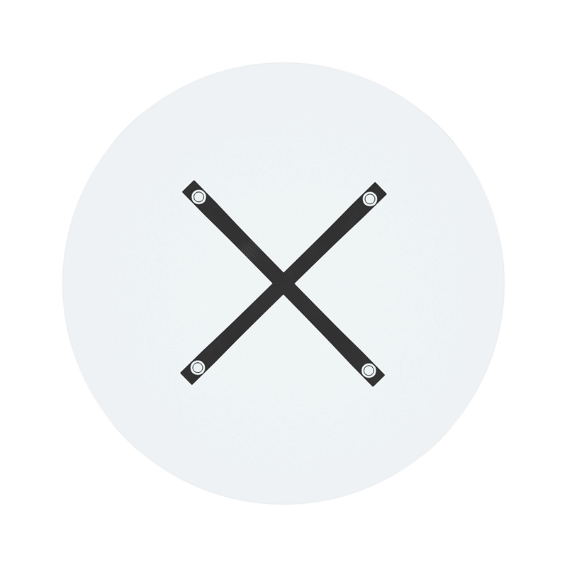 Picket House Furnishings Salem Round Dining Table with Glass Top in Black