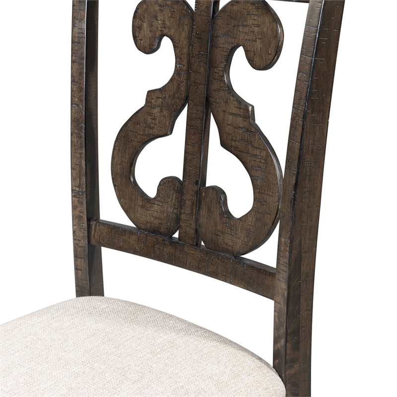 Picket House Furnishings Stanford 6PC Dining Set in Charcoal