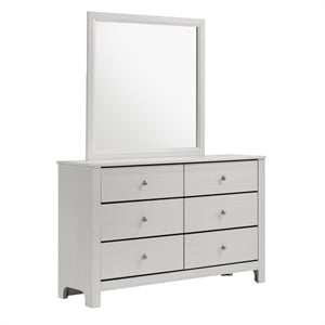 Picket House Furnishings Santino Dresser and Mirror Set in White