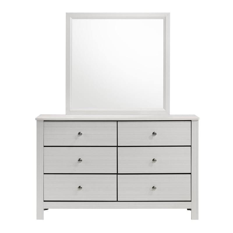 Picket House Furnishings Santino Dresser and Mirror Set in White