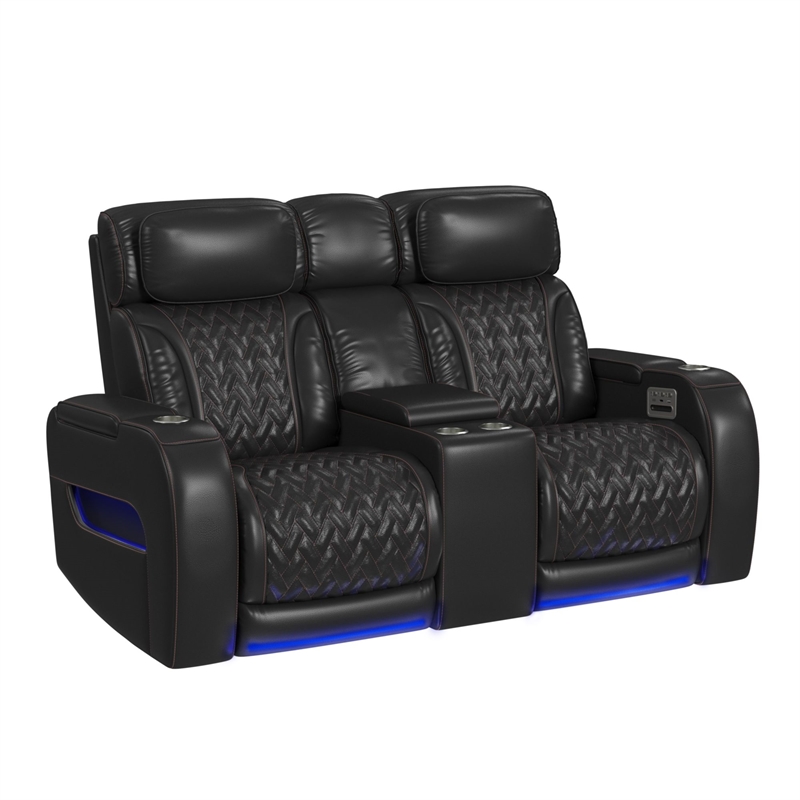 Picket House Furnishings Ascend P3 2PC Living Room Sofa Set in Jett Black/Red