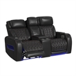 Picket House Furnishings Ascend P3 2PC Living Room Sofa Set in Jett Black/Red