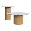 Picket House Furnishings Sutton 2PC Occasional Table Set with White/Natural