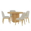 Picket House Furnishings Camelot 5PC Standard Height Dining Set in Natural