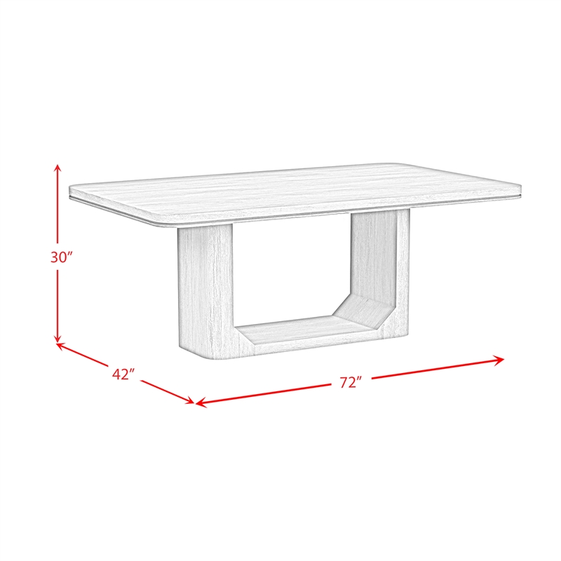 Picket House Furnishings Camelot 7PC Standard Height Dining Set in Natural